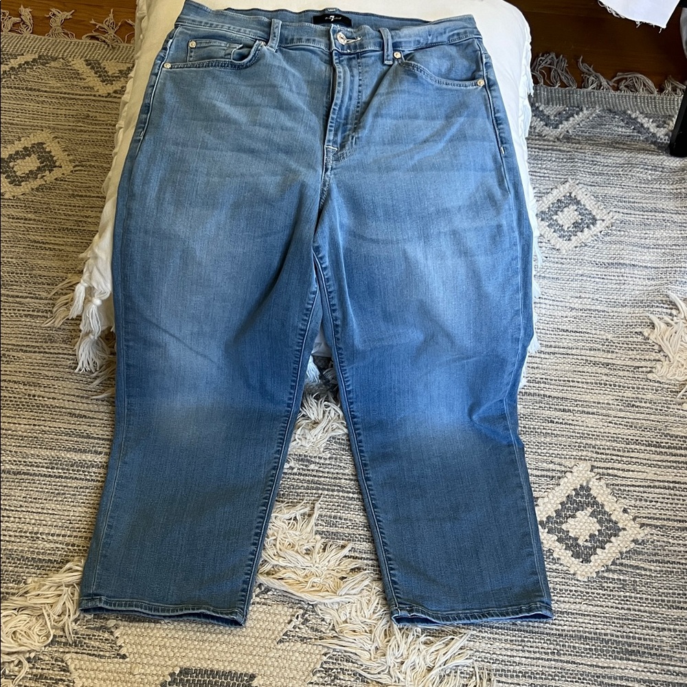 7 for all mankind Light Blue Women's Straight-Leg Jeans